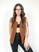 Load image into Gallery viewer, Vintage 70s Hand Knit Wool Cardigan Vest
