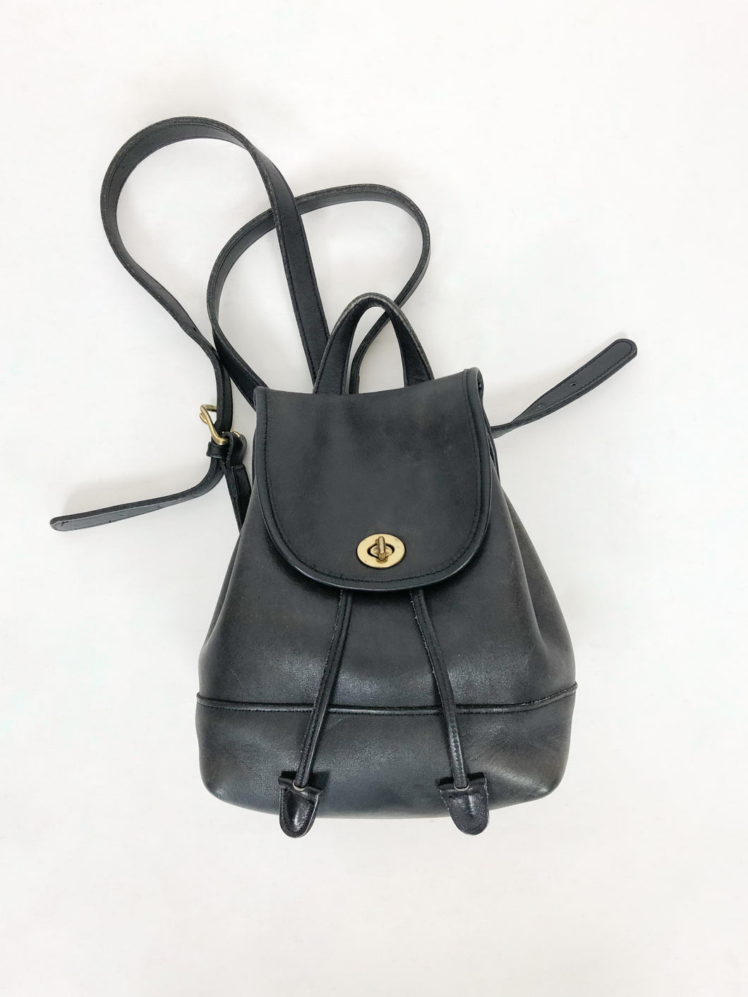 Vintage Coach Legacy 9960 Black Leather  Backpack