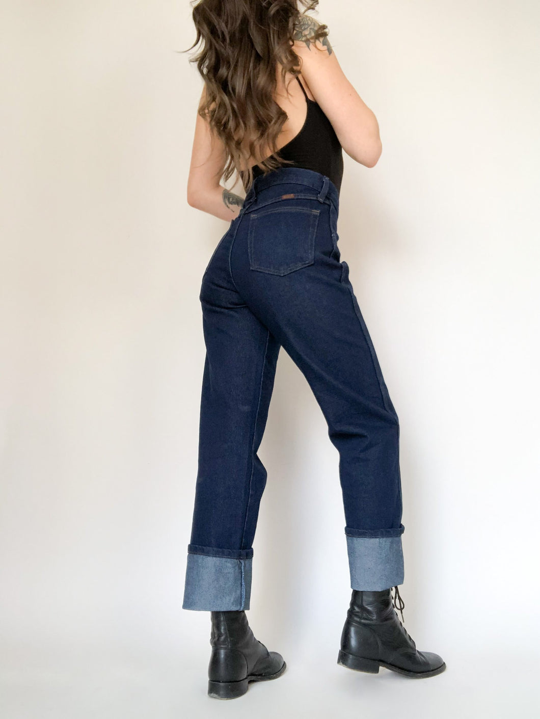 Vintage 90s Rustler Dark Wash High Rise Jeans Waist 30”