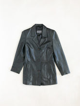 Load image into Gallery viewer, Vintage 00s Black Leather Trench
