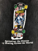 Load image into Gallery viewer, Vintage 80s Anthrax Spreading the Disease by Skating Across the World Tee
