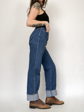 Load image into Gallery viewer, Vintage 70s Brittania High Rise Straight Leg Jeans Waist 26”
