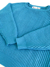 Load image into Gallery viewer, Vintage 80s Spare Parts Blue Knit Raglan Sweater
