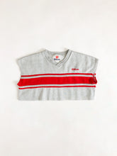 Load image into Gallery viewer, Vintage 80s Wilson Grey &amp; Red Cropped Sweatshirt
