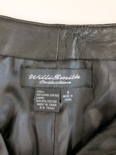 Load image into Gallery viewer, Vintage 90s Willi Smith Soft Black Leather Pants Waist 28”
