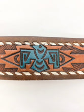 Load image into Gallery viewer, Vintage Thunderbird Hand Painted Embossed Leather Belt
