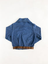 Load image into Gallery viewer, Vintage ‘Lady Wrangler’ Sportswear Cropped Denim &amp; Suede Jacket
