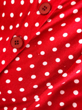 Load image into Gallery viewer, Vintage 90s Smart Set Red &amp; White Polka Dot Maxi Dress

