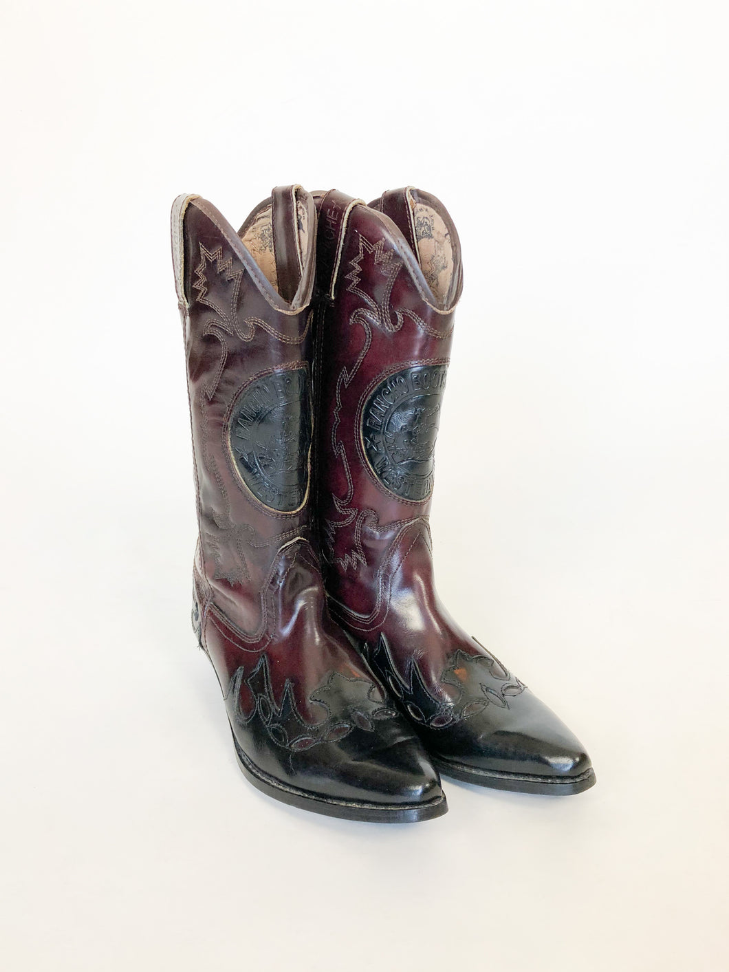 Vintage Two Tone Rancho Boots Makers Cowboy Boots Men’s Size 42