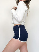 Load image into Gallery viewer, Vintage 70s Jantzen Navy Blue Athletic Shorts
