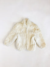 Load image into Gallery viewer, Vintage 80s White Rabbit Fur Cropped Jacket
