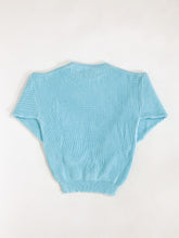 Load image into Gallery viewer, Vintage 80s Light Blue Knit Pullover Sweater
