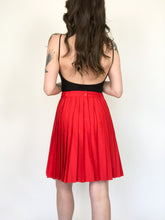 Load image into Gallery viewer, Vintage 80s Red Pleated Skirt Waist 27”/28”
