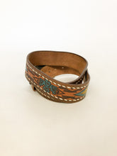 Load image into Gallery viewer, Vintage Thunderbird Hand Painted Embossed Leather Belt
